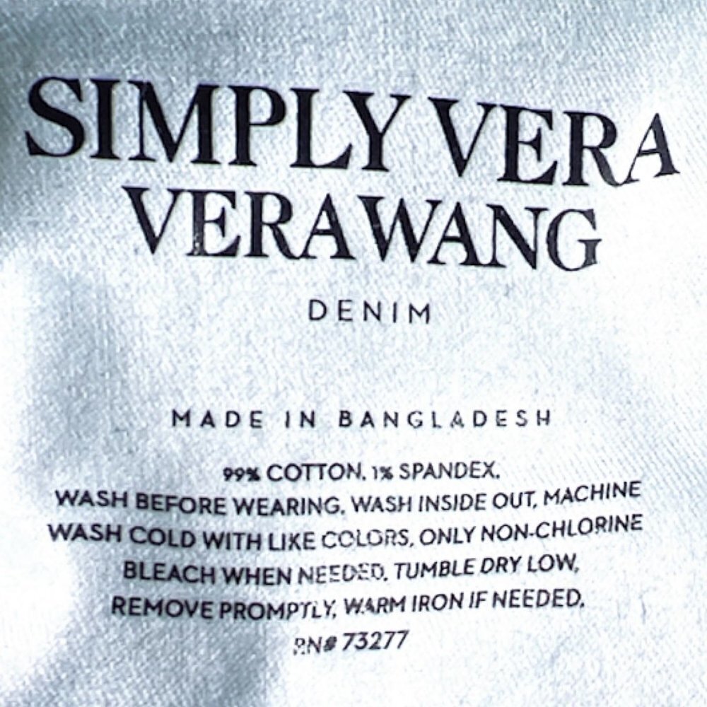 Simply Vera Wang Womens Dark Wash High Rise Bermuda Jean Shorts Sz 18 New - Picture 7 of 8
